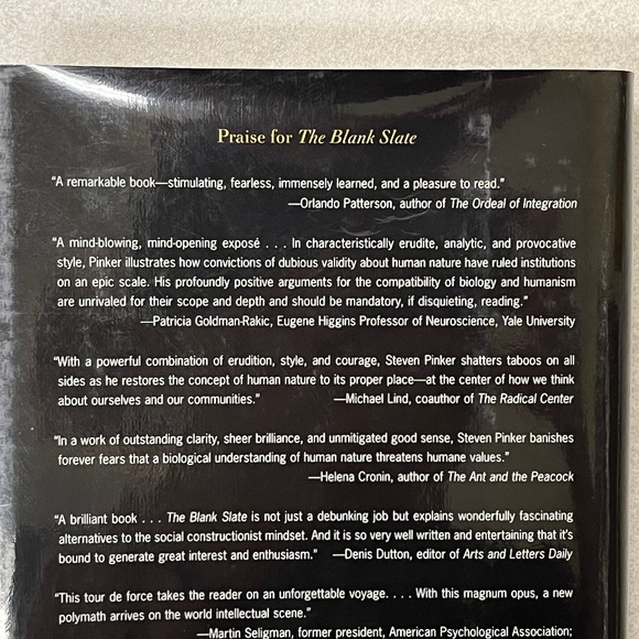 Steven Pinker, The Blank State: The Modern Denial of Human Nature, 2002, Viking. - Picture 3 of 16